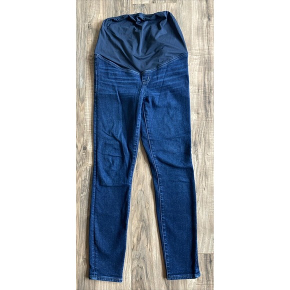 Madewell Denim - Madewell Over The Belly Maternity Skinny Jeans Denim Dark Wash J Crew Sz 26